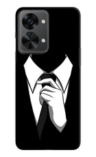 Black Tie OnePlus Nord 2T 5G Hard Case Back Cover by Casekaro