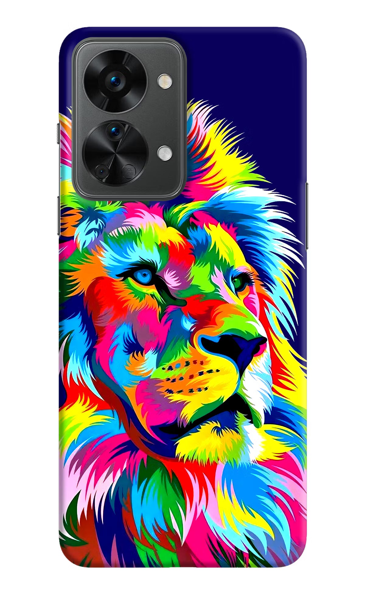 Vector Art Lion OnePlus Nord 2T 5G Hard Case Back Cover by Casekaro