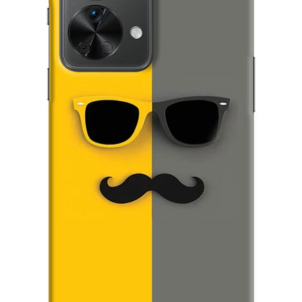 Sunglasses with Mustache OnePlus Nord 2T 5G Hard Case Back Cover by Casekaro