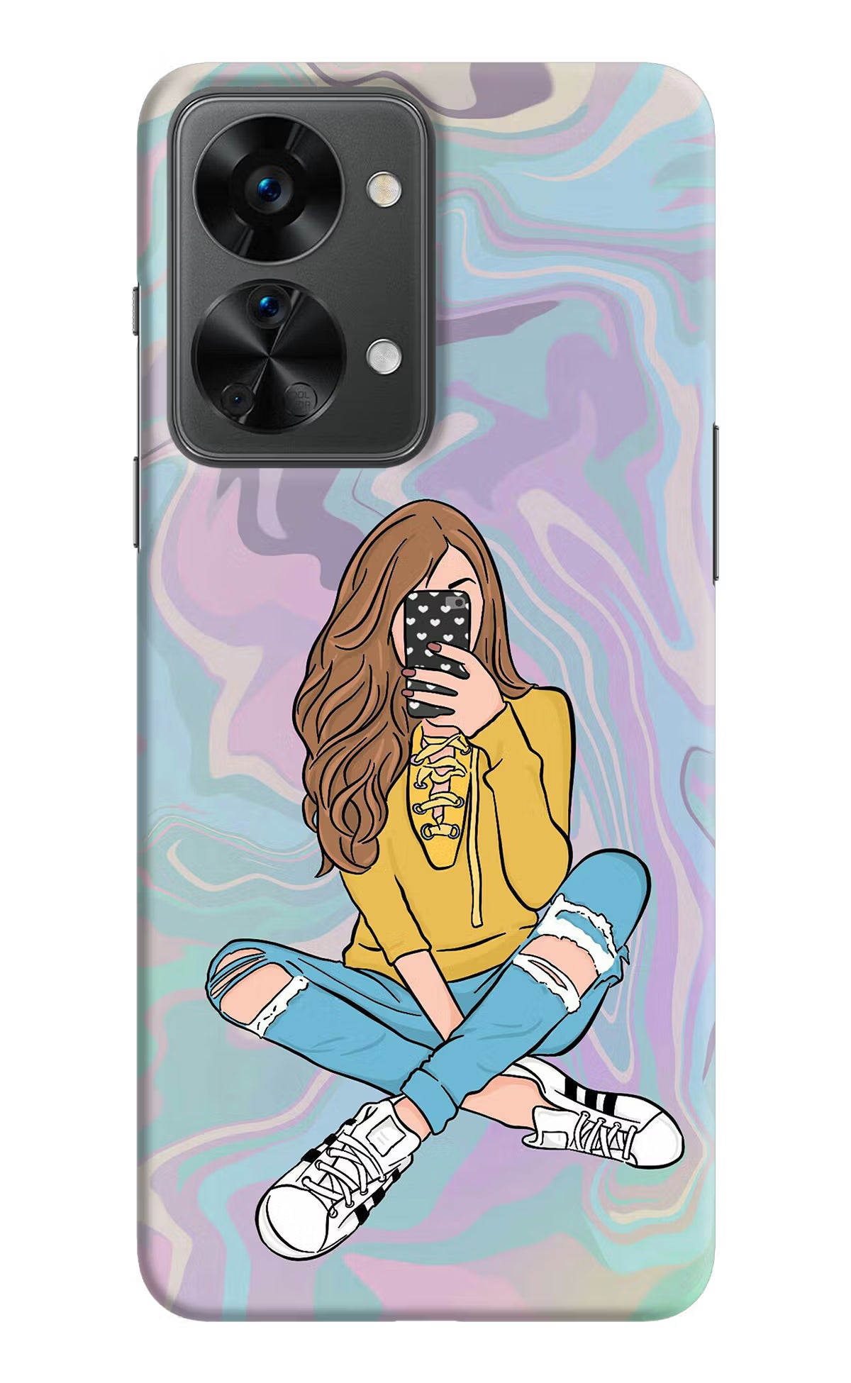 Selfie Girl OnePlus Nord 2T 5G Hard Case Back Cover by Casekaro