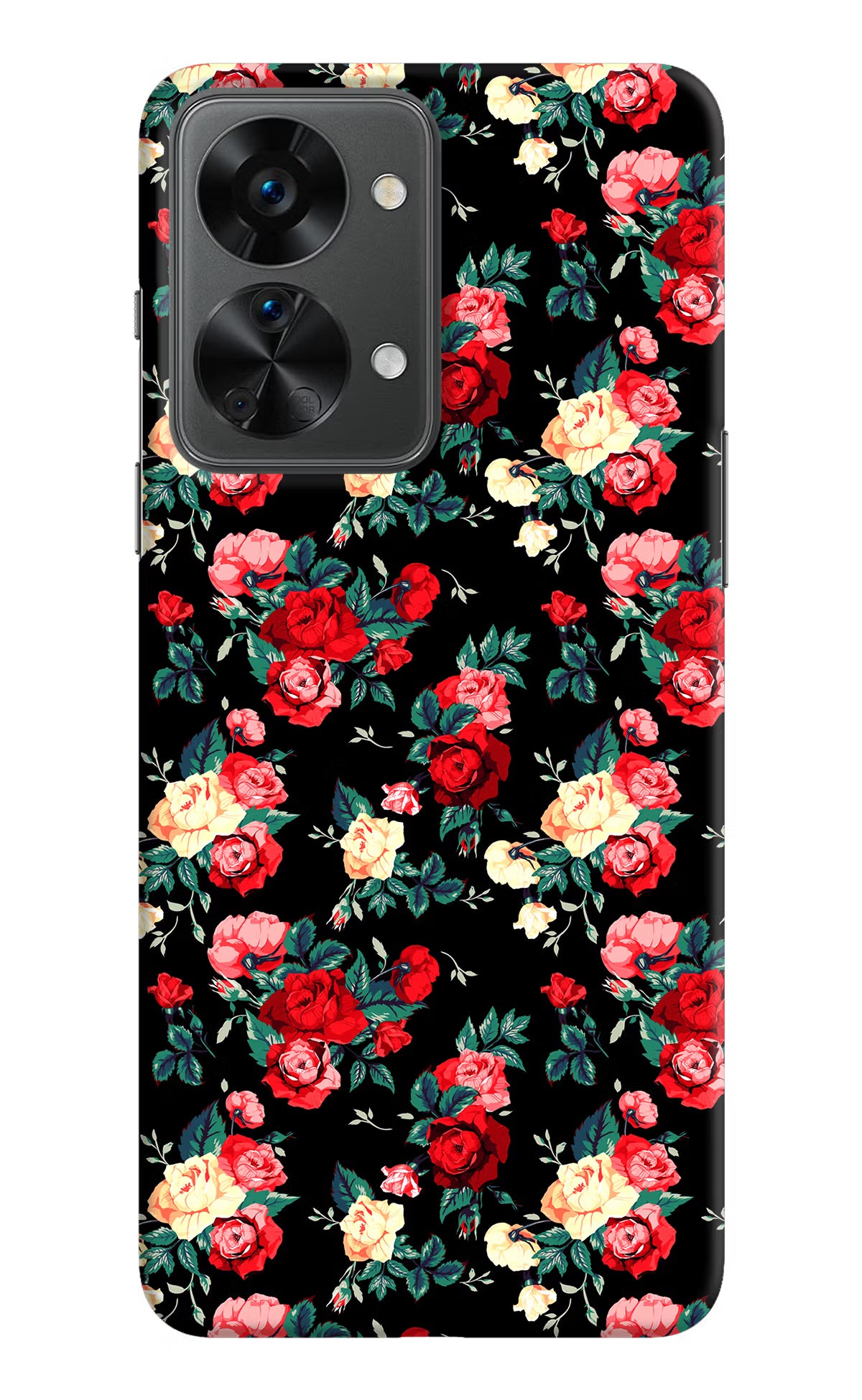 Rose Pattern OnePlus Nord 2T 5G Hard Case Back Cover by Casekaro