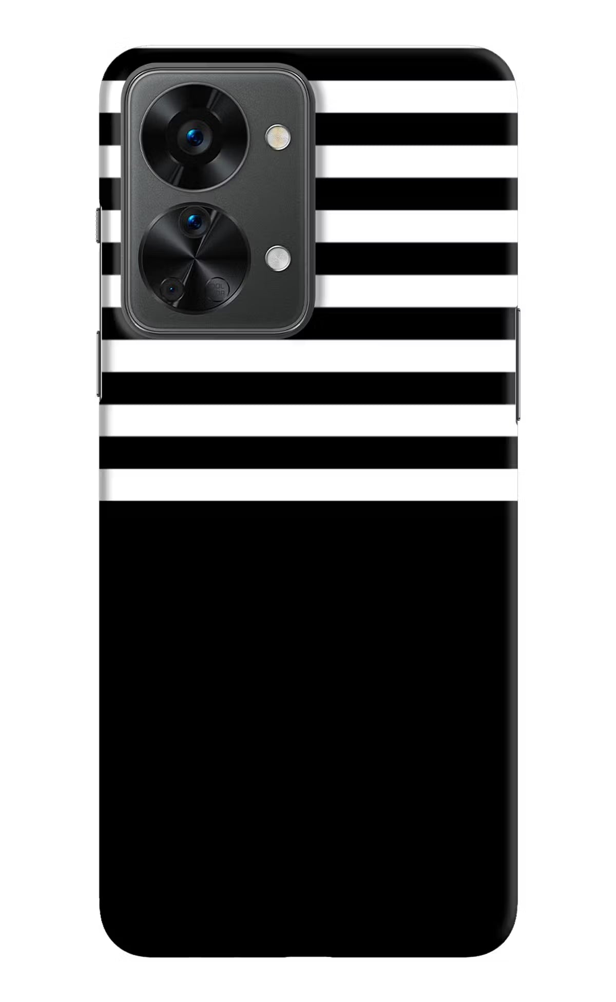 Black and White Print OnePlus Nord 2T 5G Hard Case Back Cover by Casekaro