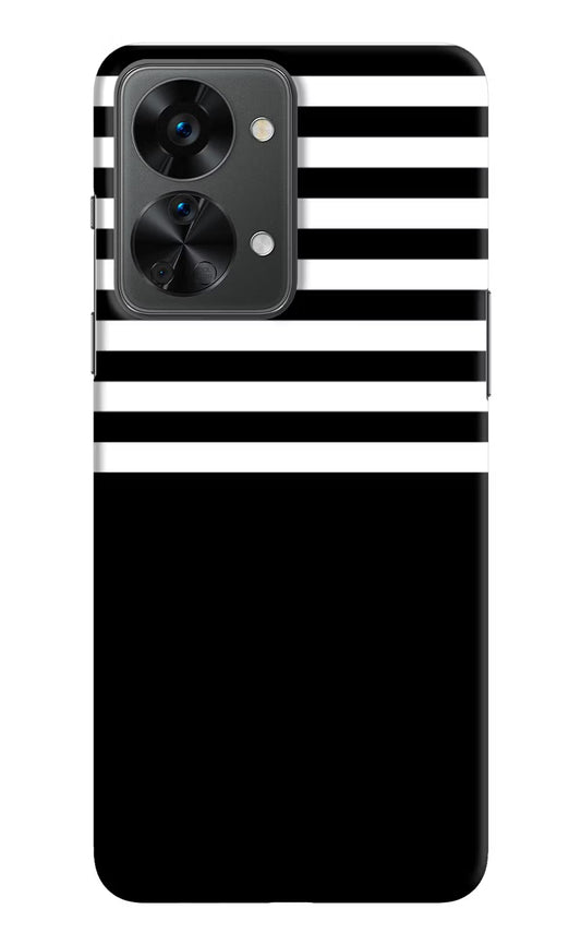 Black and White Print OnePlus Nord 2T 5G Hard Case Back Cover by Casekaro