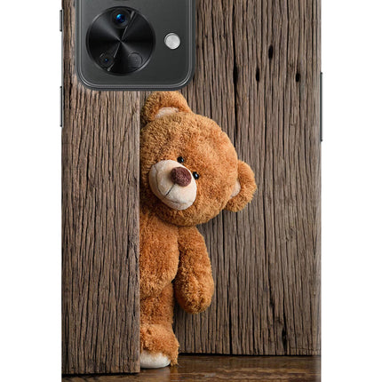 Teddy Wooden OnePlus Nord 2T 5G Hard Case Back Cover by Casekaro