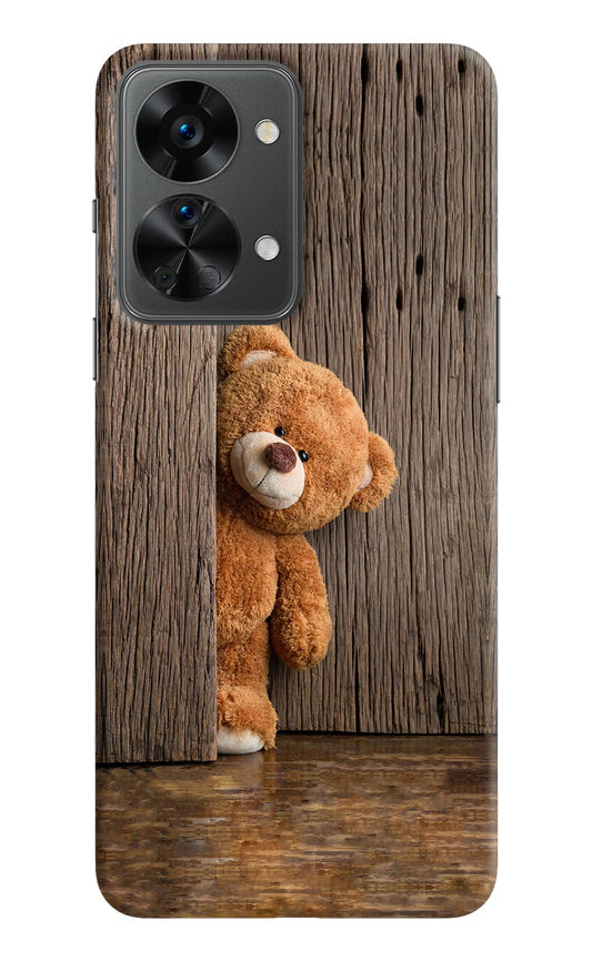 Teddy Wooden OnePlus Nord 2T 5G Hard Case Back Cover by Casekaro