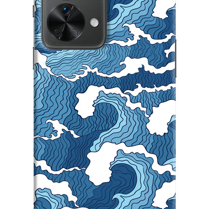 Blue Waves OnePlus Nord 2T 5G Hard Case Back Cover by Casekaro