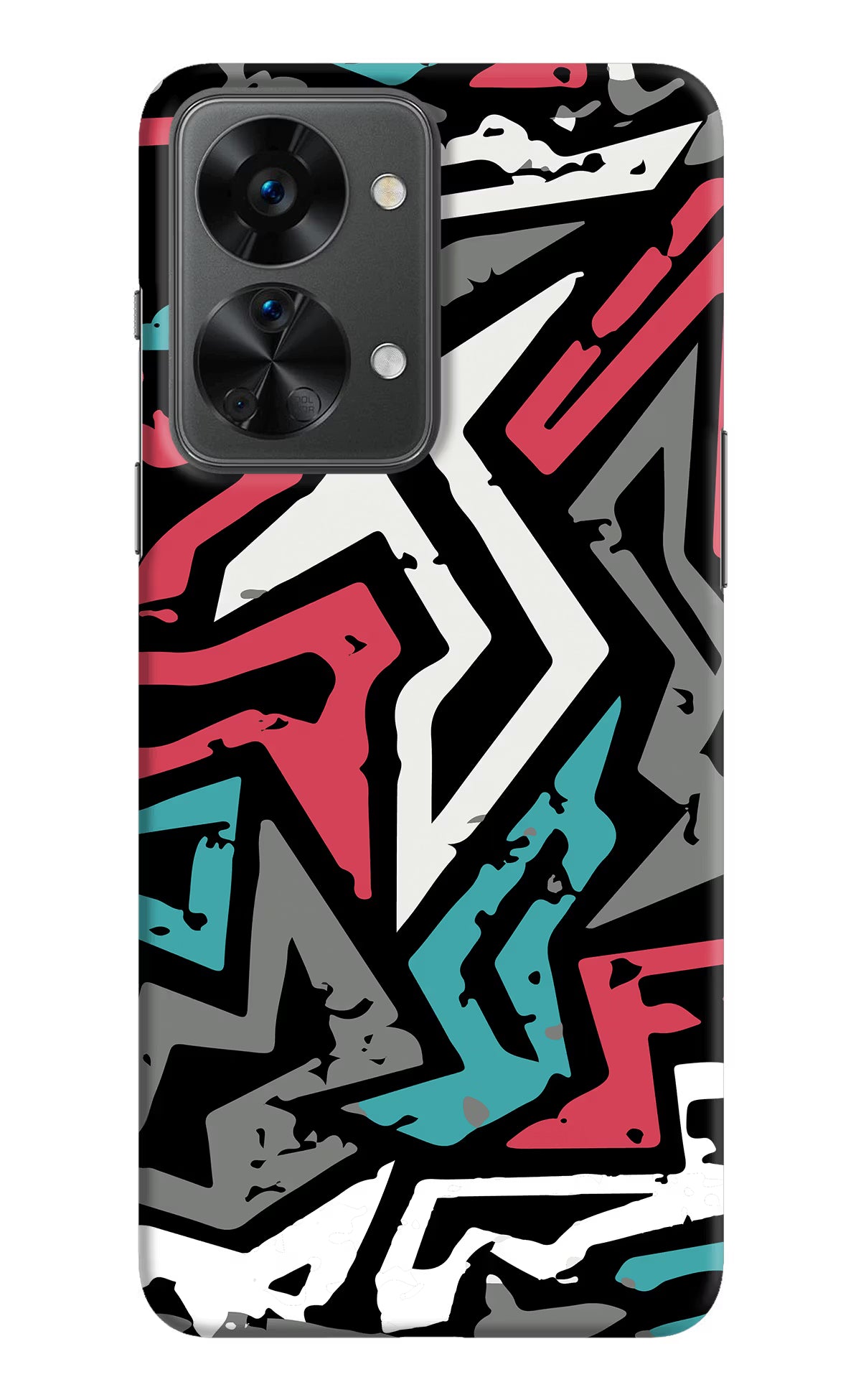Geometric Graffiti OnePlus Nord 2T 5G Hard Case Back Cover by Casekaro