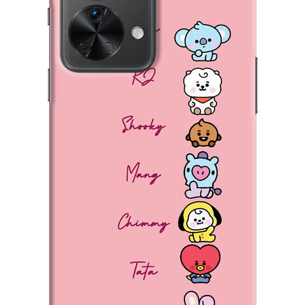 BTS names OnePlus Nord 2T 5G Hard Case Back Cover by Casekaro