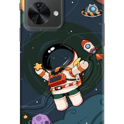 Cartoon Astronaut OnePlus Nord 2T 5G Hard Case Back Cover by Casekaro