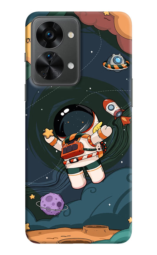 Cartoon Astronaut OnePlus Nord 2T 5G Hard Case Back Cover by Casekaro
