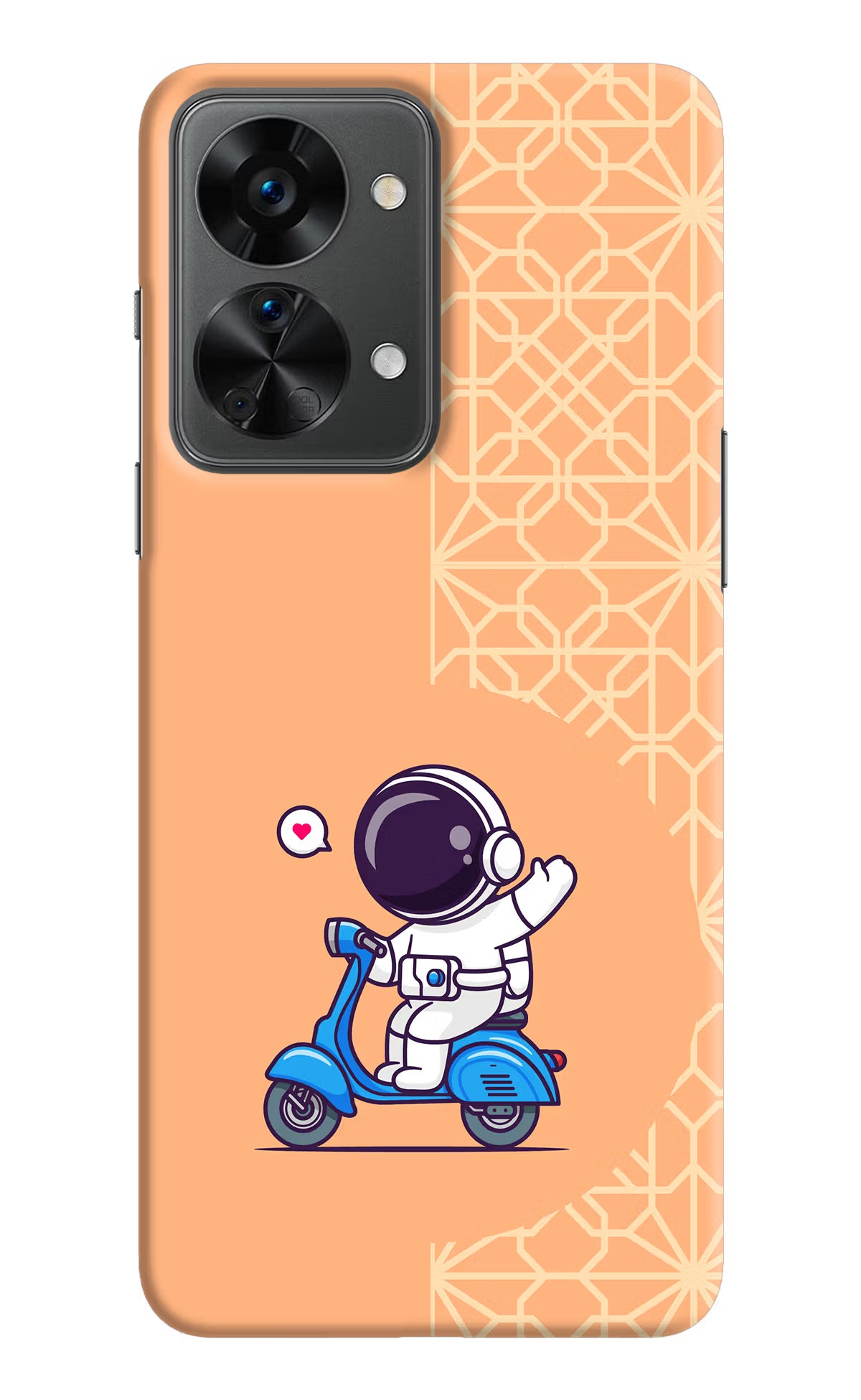 Cute Astronaut Riding OnePlus Nord 2T 5G Hard Case Back Cover by Casekaro