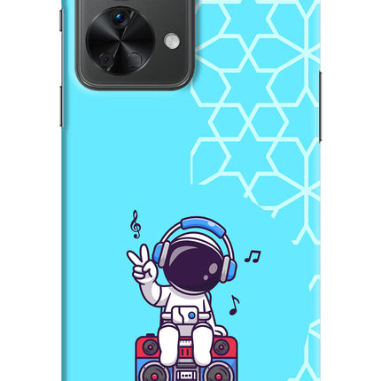 Cute Astronaut Chilling OnePlus Nord 2T 5G Hard Case Back Cover by Casekaro