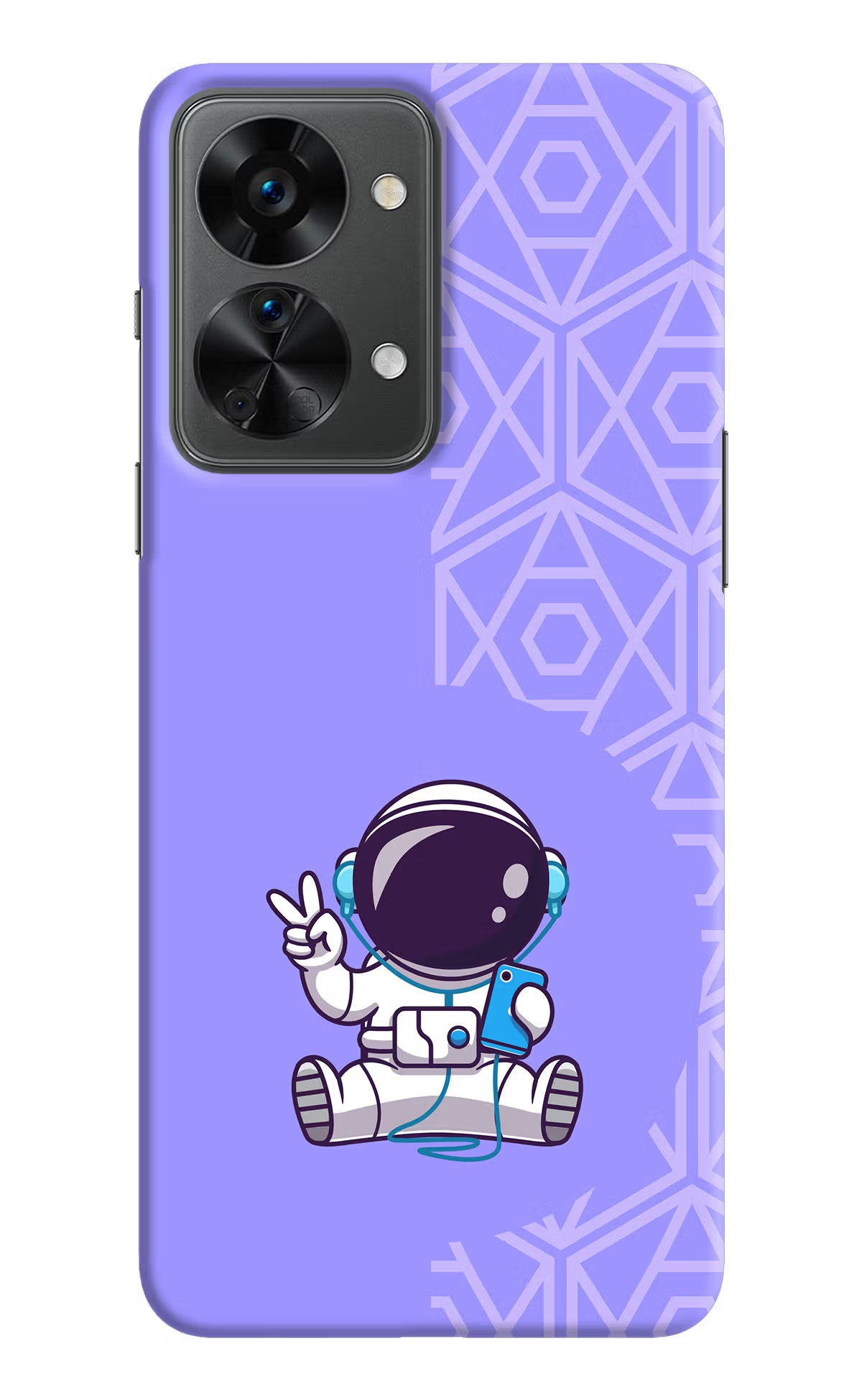 Cute Astronaut Chilling OnePlus Nord 2T 5G Hard Case Back Cover by Casekaro