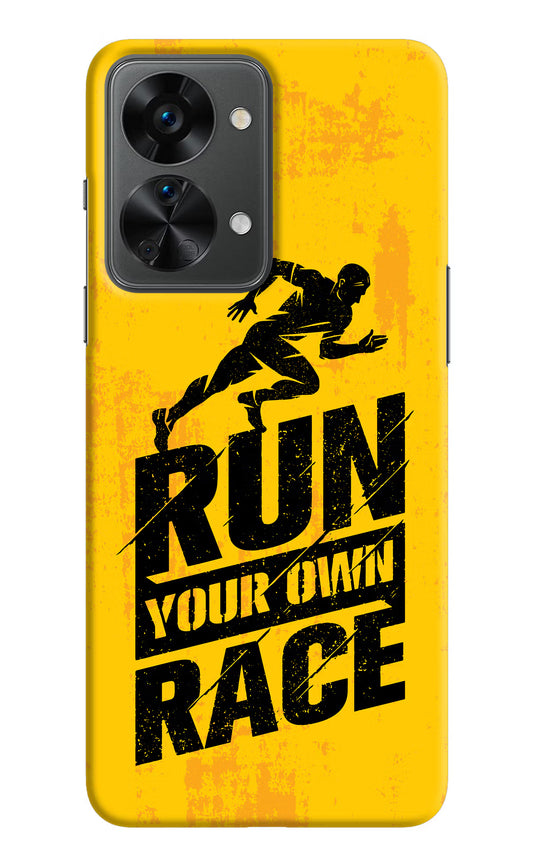 Run Your Own Race OnePlus Nord 2T 5G Hard Case Back Cover by Casekaro