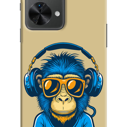 Monkey Headphone OnePlus Nord 2T 5G Hard Case Back Cover by Casekaro