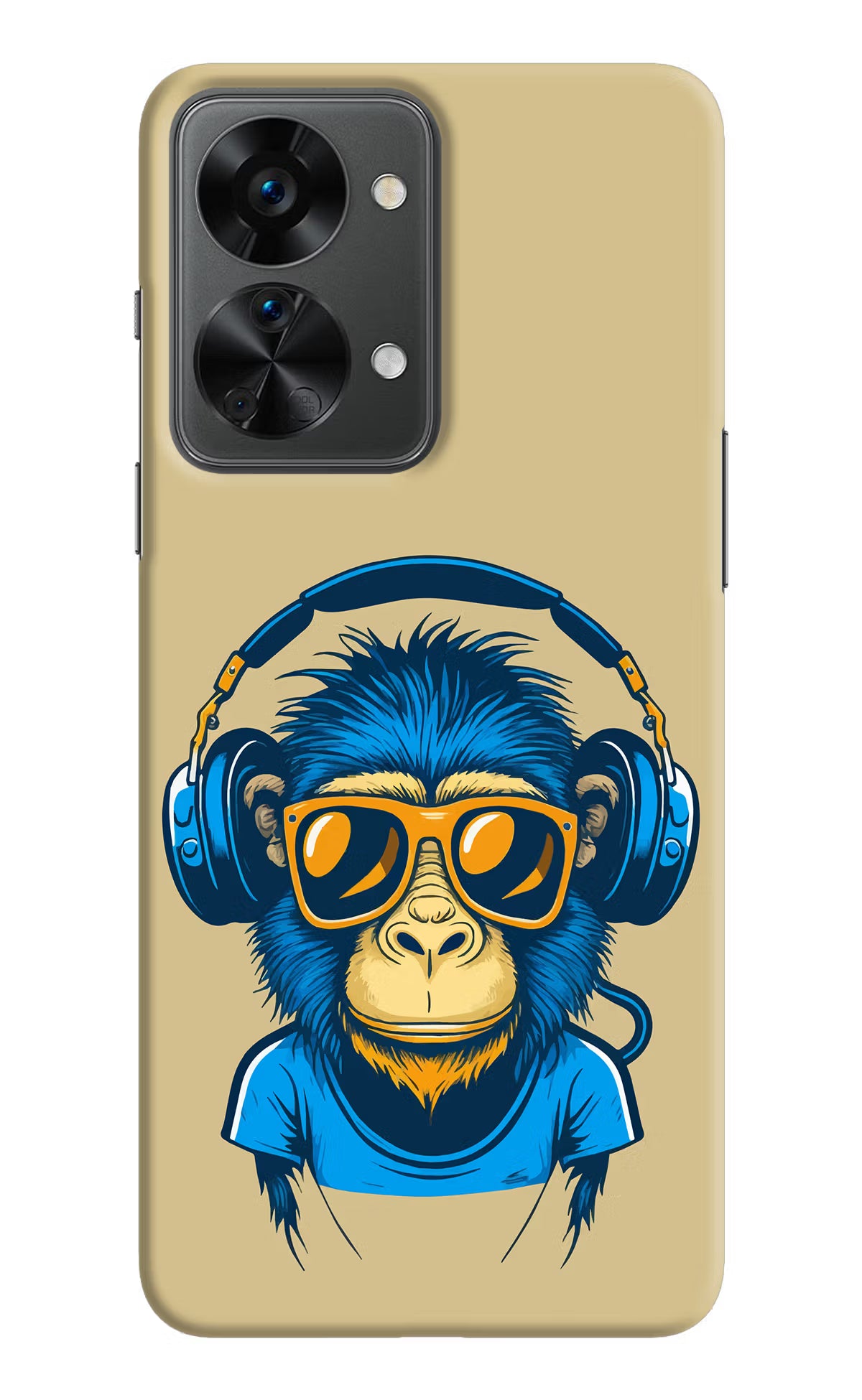 Monkey Headphone OnePlus Nord 2T 5G Hard Case Back Cover by Casekaro