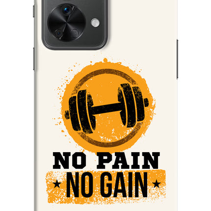 No Pain No Gain OnePlus Nord 2T 5G Hard Case Back Cover by Casekaro