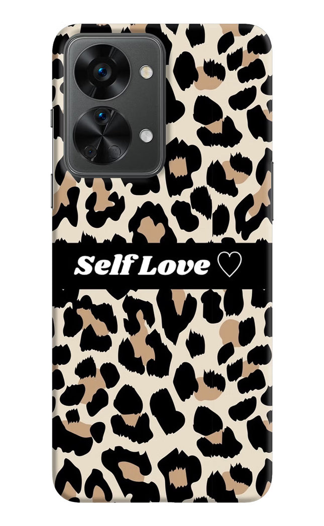 Leopard Print Self Love OnePlus Nord 2T 5G Hard Case Back Cover by Casekaro