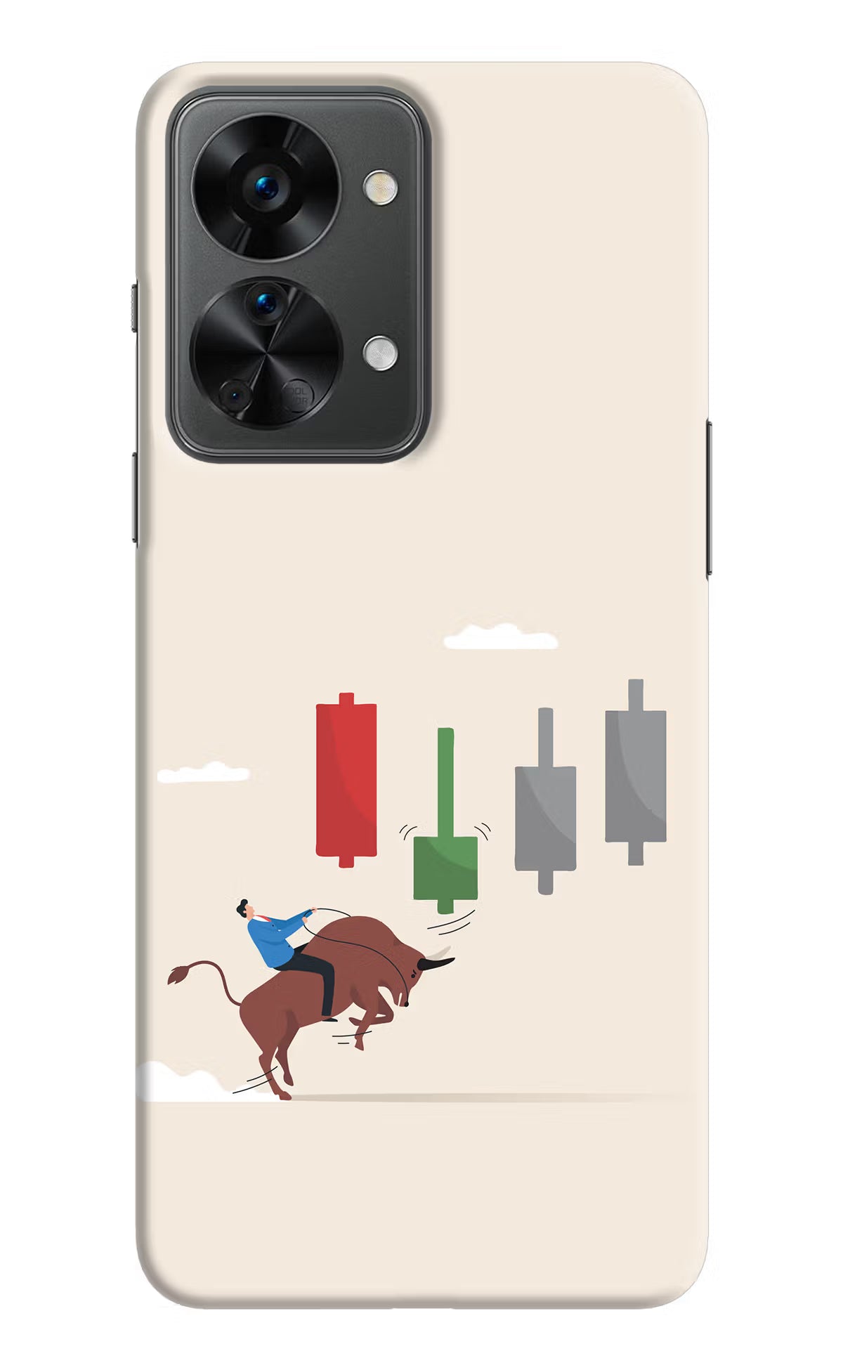 Bull Trading Momentum OnePlus Nord 2T 5G Hard Case Back Cover by Casekaro