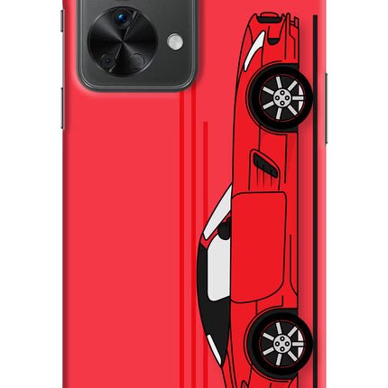 Red Velocity OnePlus Nord 2T 5G Hard Case Back Cover by Casekaro
