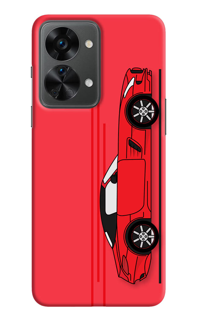 Red Velocity OnePlus Nord 2T 5G Hard Case Back Cover by Casekaro