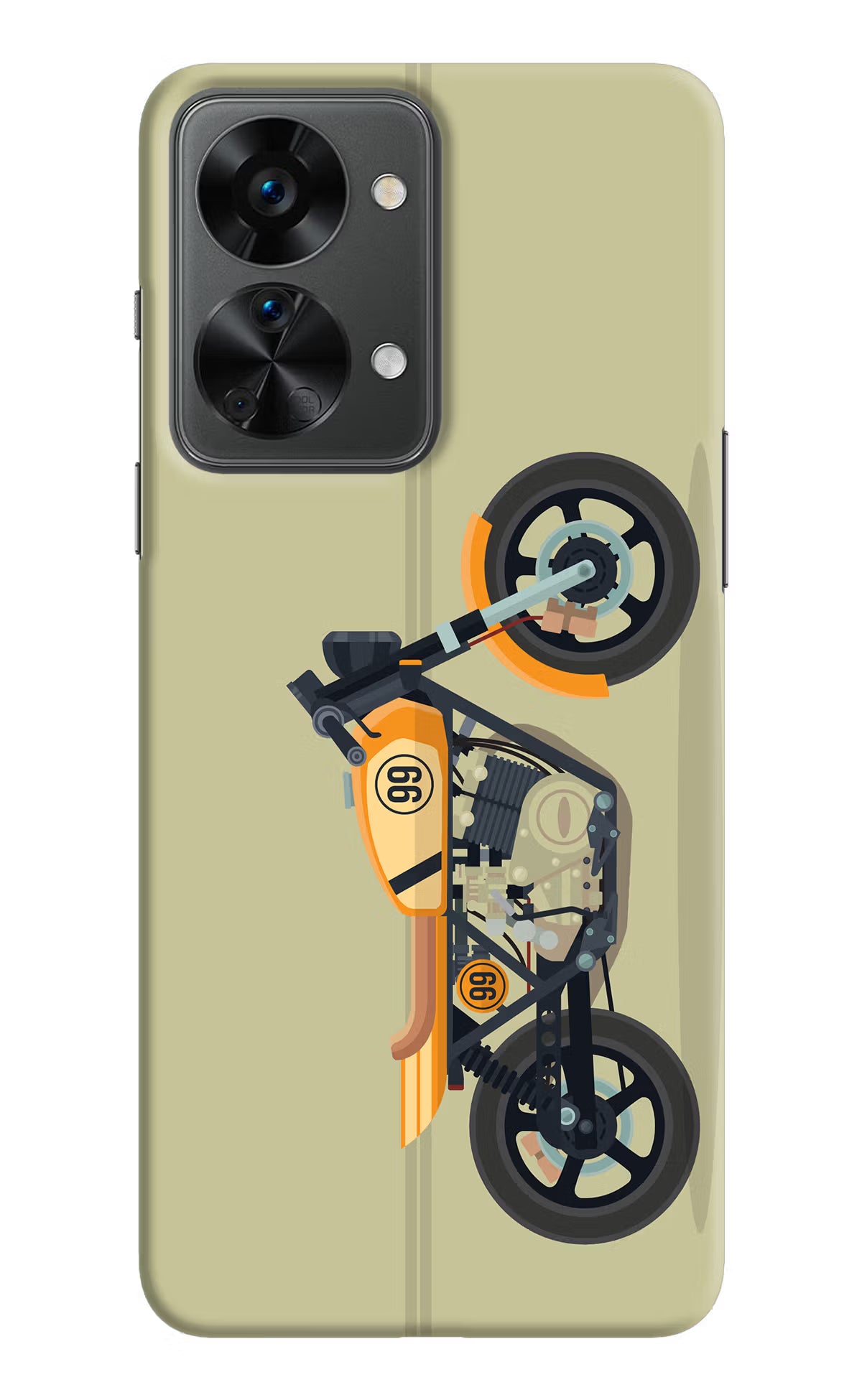 Vertical Speedster OnePlus Nord 2T 5G Hard Case Back Cover by Casekaro