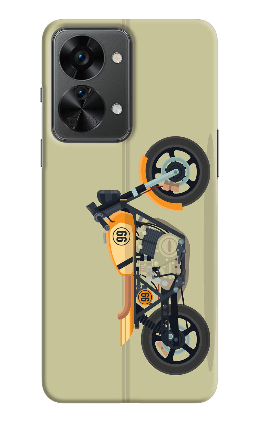 Vertical Speedster OnePlus Nord 2T 5G Back Cover, Hard case