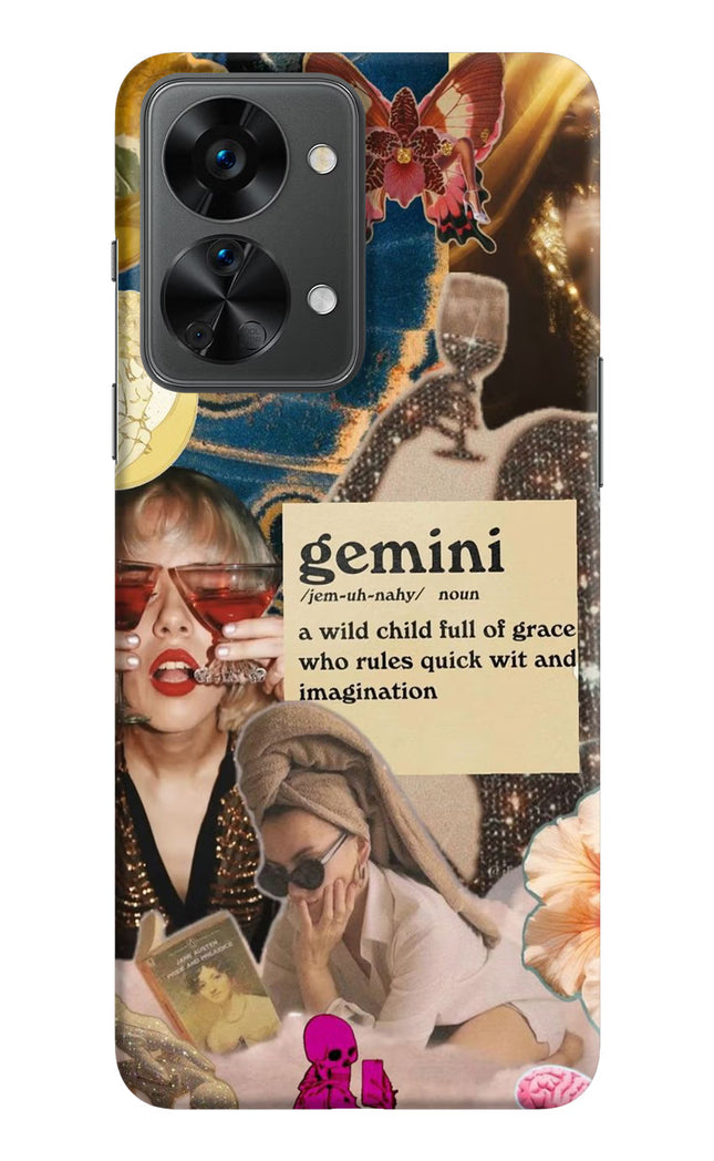 Gemini Zodiac OnePlus Nord 2T 5G Hard Case Back Cover by Casekaro