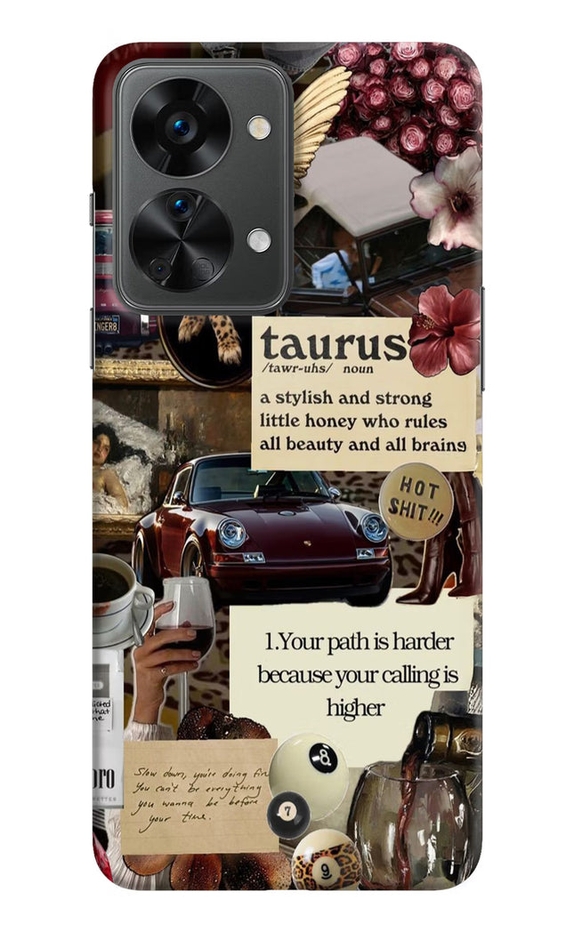 Taurus Zodiac OnePlus Nord 2T 5G Hard Case Back Cover by Casekaro