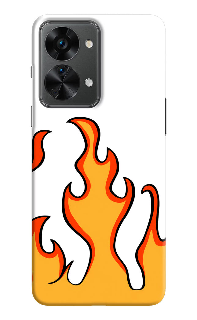 Fired Up – White OnePlus Nord 2T 5G Hard Case Back Cover by Casekaro