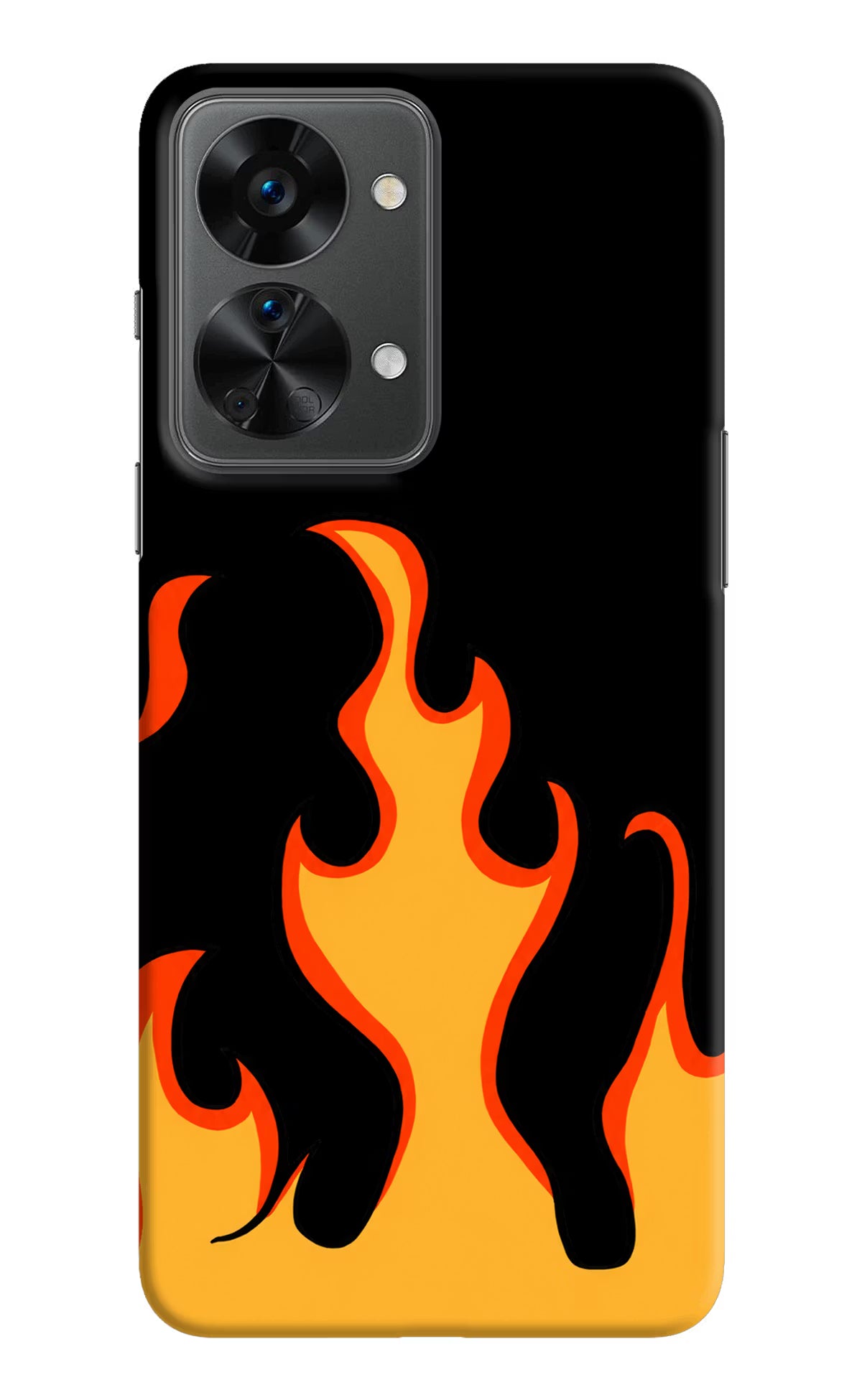 Fired Up – Black OnePlus Nord 2T 5G Hard Case Back Cover by Casekaro