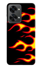 Side Sweep Flames OnePlus Nord 2T 5G Hard Case Back Cover by Casekaro