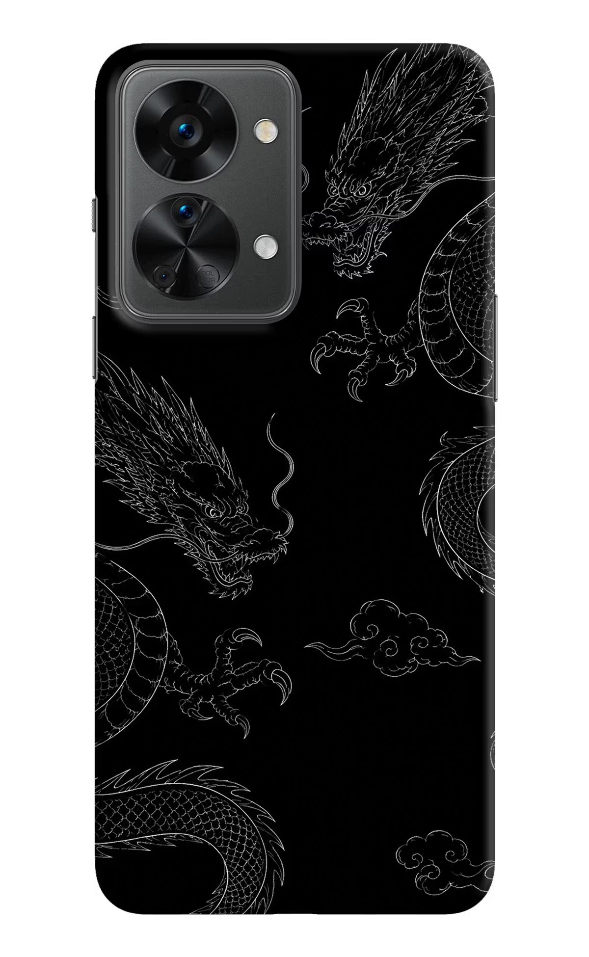 Twin Dragons OnePlus Nord 2T 5G Hard Case Back Cover by Casekaro