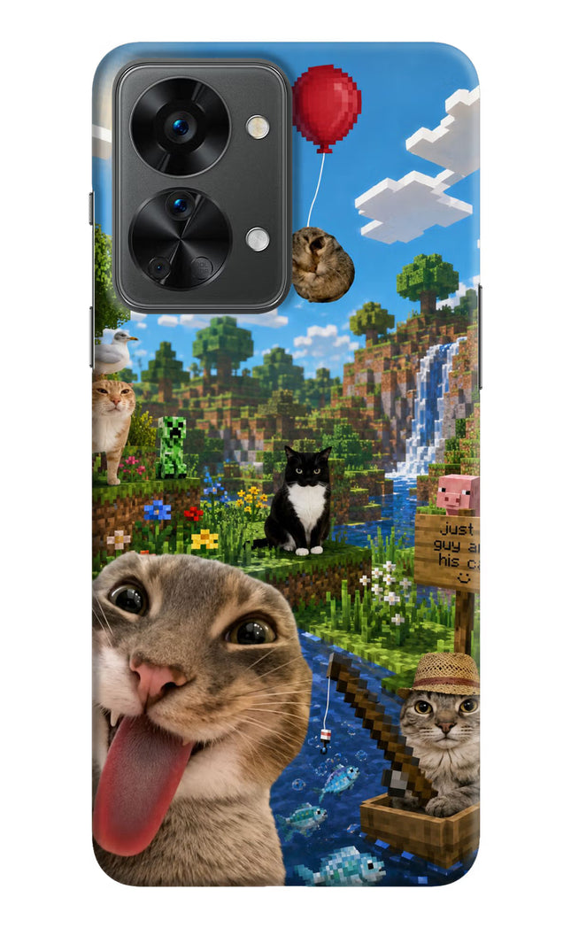 Minecraft Cat Chaos OnePlus Nord 2T 5G Hard Case Back Cover by Casekaro