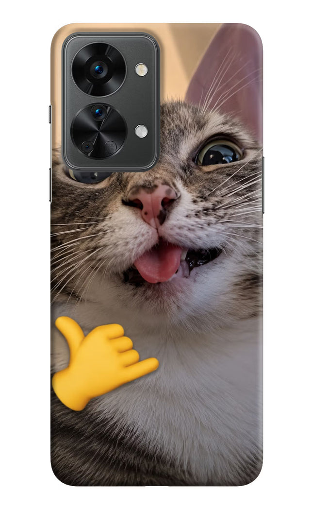 Silly Cat Call OnePlus Nord 2T 5G Hard Case Back Cover by Casekaro