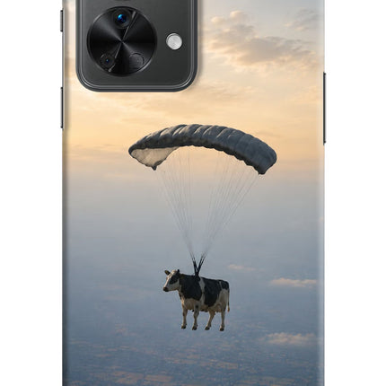 Skydiving Cow OnePlus Nord 2T 5G Hard Case Back Cover by Casekaro