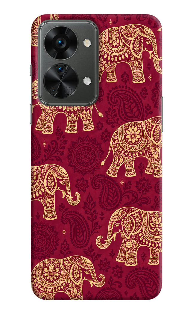 Maroon Elephant OnePlus Nord 2T 5G Hard Case Back Cover by Casekaro
