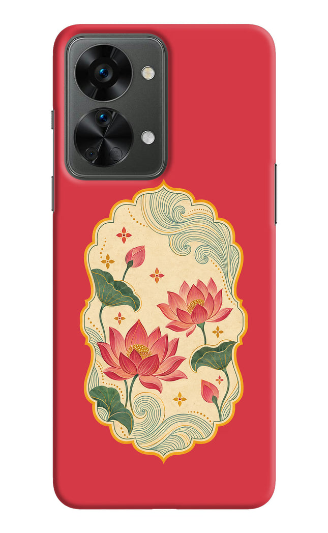 Pink Lotus OnePlus Nord 2T 5G Hard Case Back Cover by Casekaro