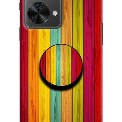 Multicolor Wooden OnePlus Nord 2T 5G Pop Case by Casekaro
