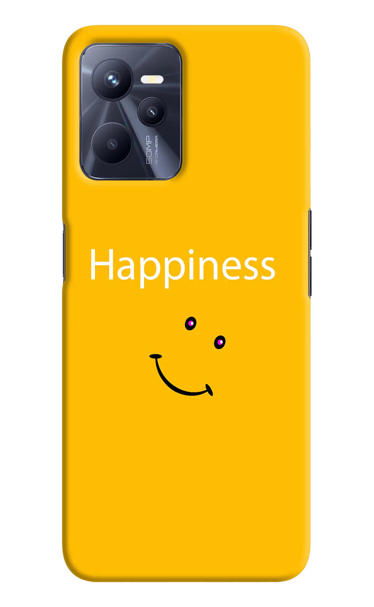 Happiness With Smiley Realme C35 Hard Case Back Cover by Casekaro