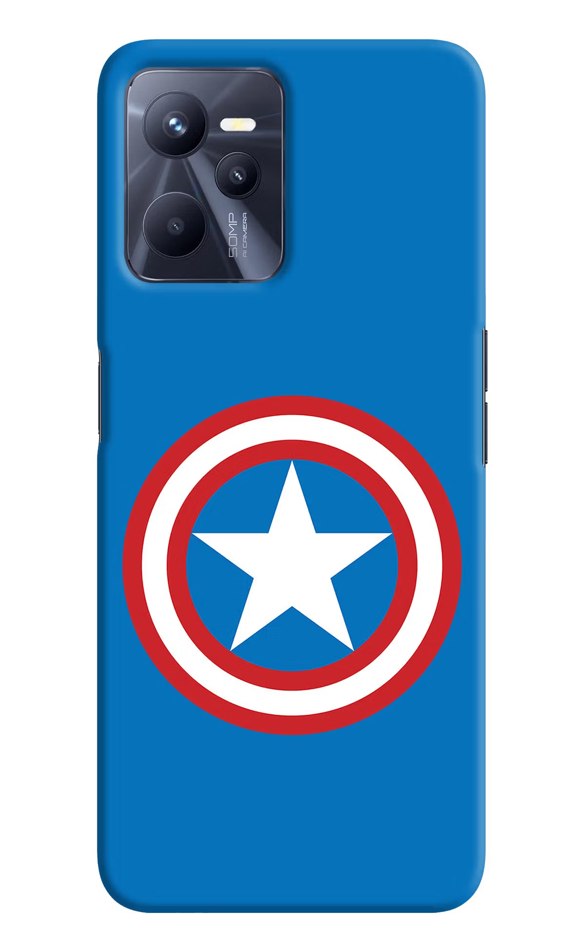 Captain America Logo Realme C35 Hard Case Back Cover by Casekaro