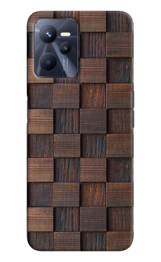 Wooden Cube Design Realme C35 Hard Case Back Cover by Casekaro