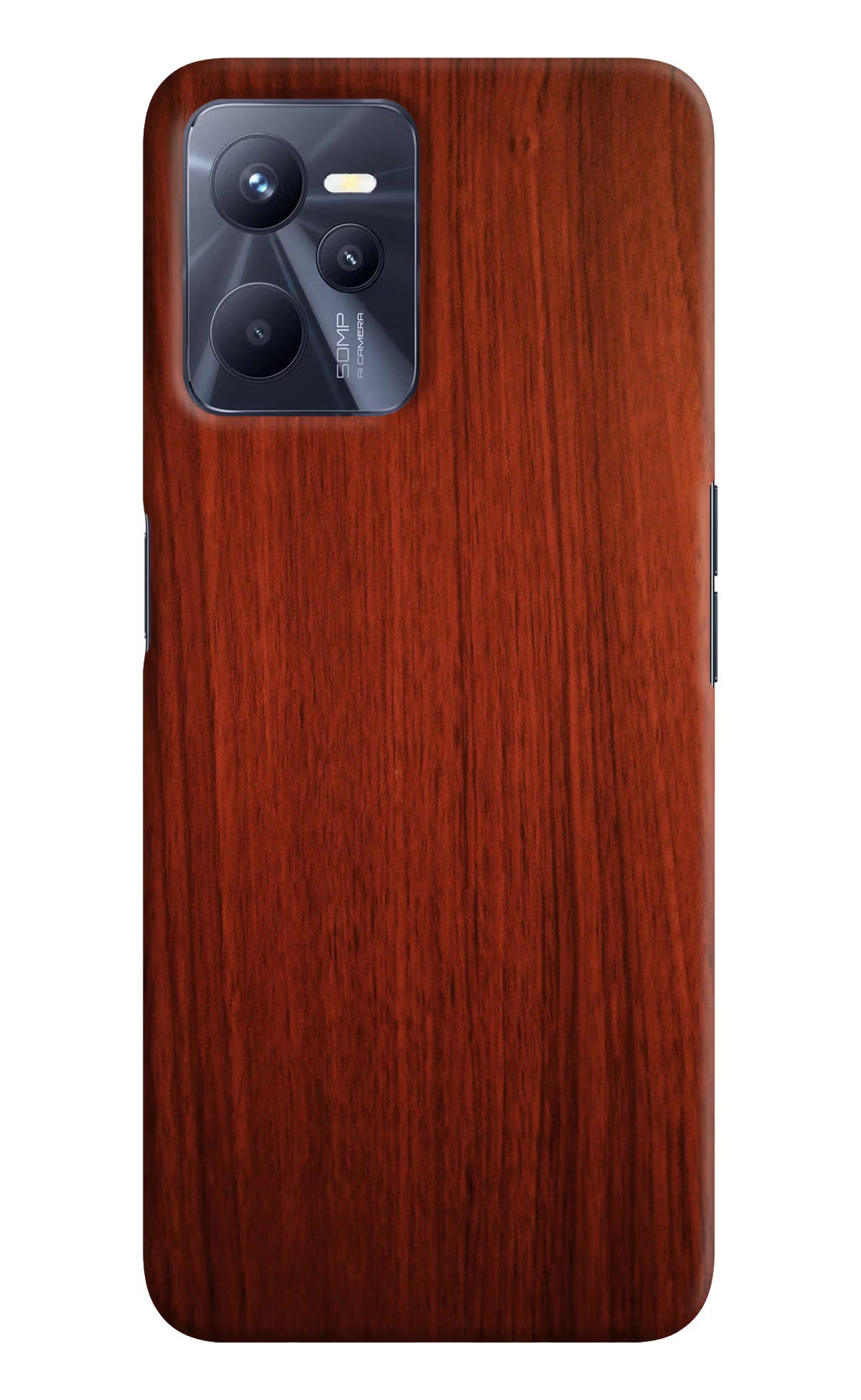 Wooden Plain Pattern Realme C35 Hard Case Back Cover by Casekaro
