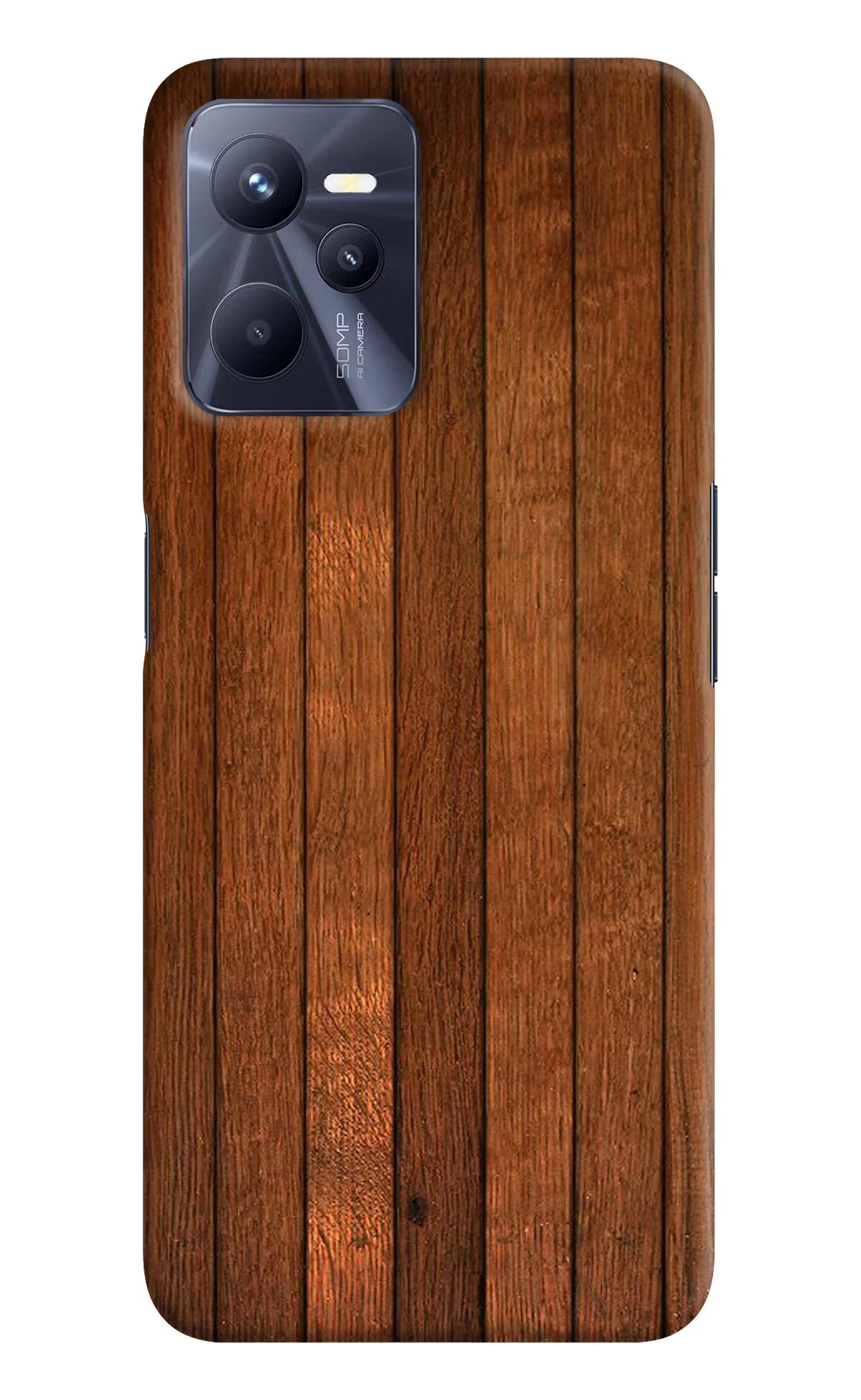 Wooden Artwork Bands Realme C35 Hard Case Back Cover by Casekaro