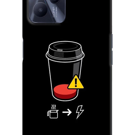 Coffee Realme C35 Hard Case Back Cover by Casekaro