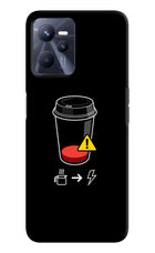 Coffee Realme C35 Hard Case Back Cover by Casekaro