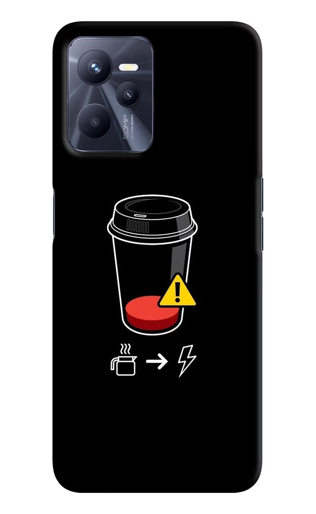 Coffee Realme C35 Hard Case Back Cover by Casekaro