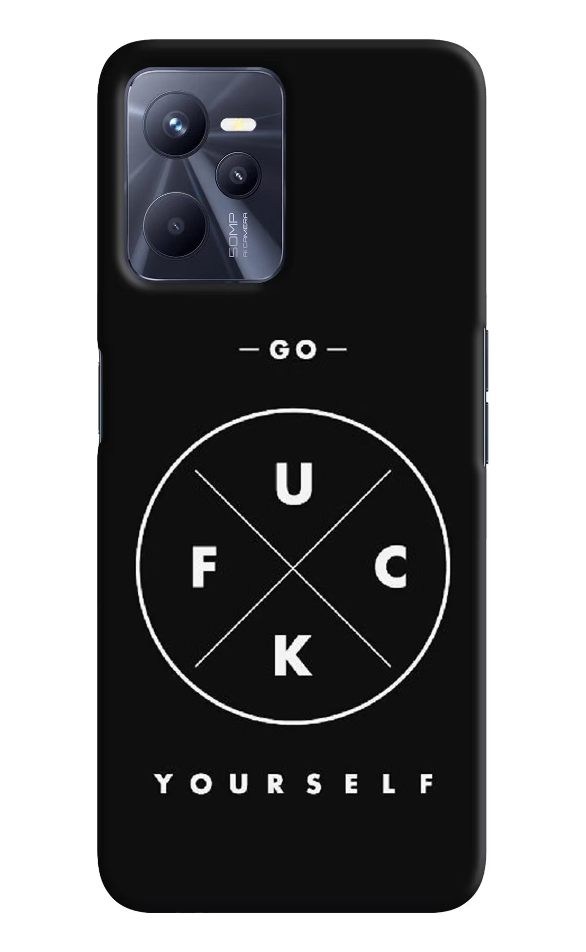 Go Fuck Yourself Realme C35 Hard Case Back Cover by Casekaro