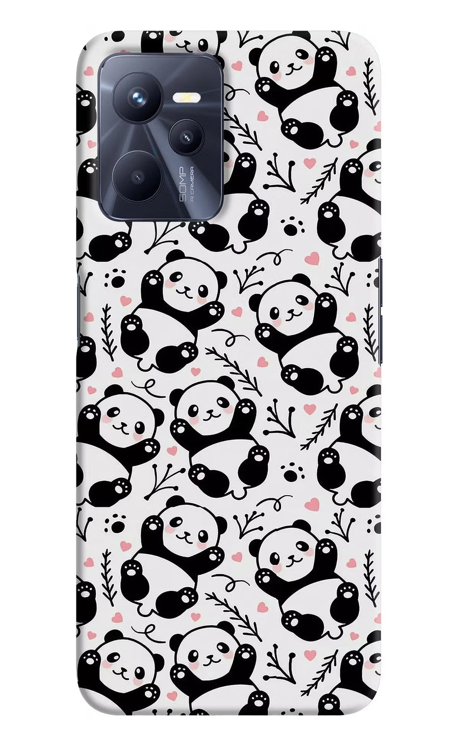 Cute Panda Realme C35 Back Cover, Hard case