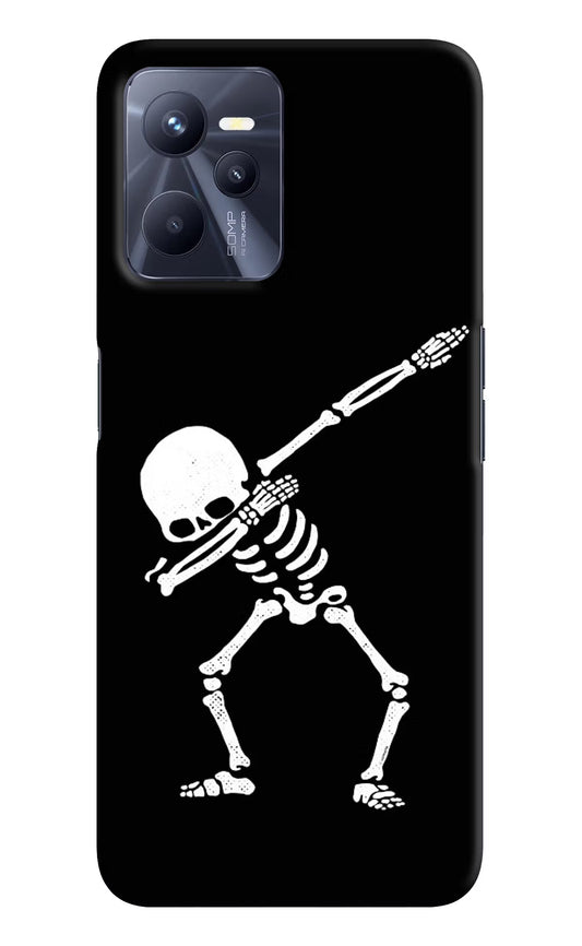Dabbing Skeleton Art Realme C35 Hard Case Back Cover by Casekaro